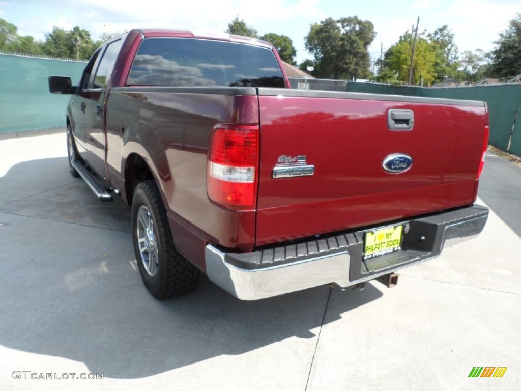 2006 F150 XLT SuperCrew - Dark Toreador Red Metallic / Medium/Dark Flint photo #5