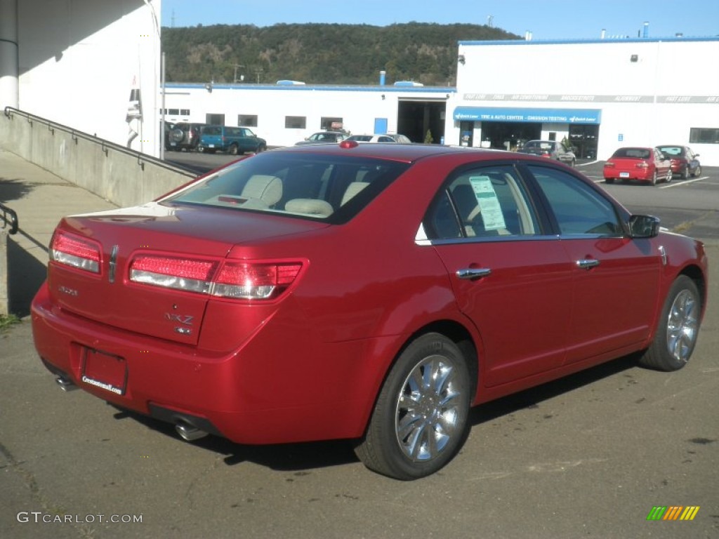 2012 MKZ AWD - Red Candy Metallic / Light Camel photo #5