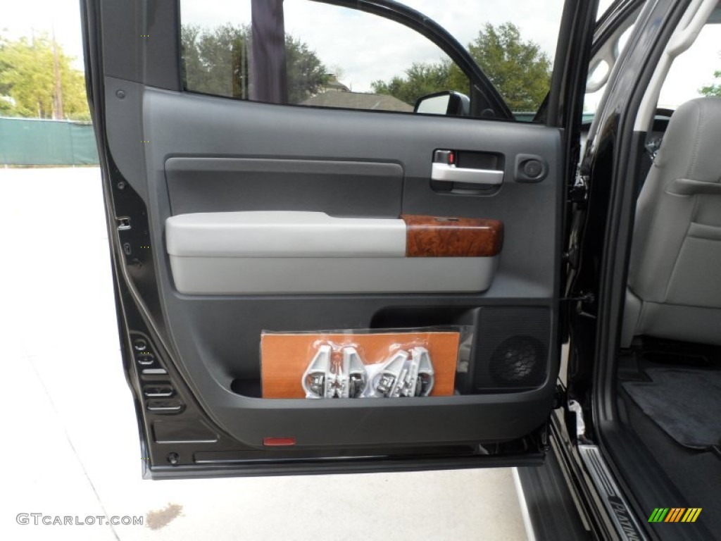 2012 Toyota Tundra Platinum CrewMax 4x4 Graphite Door Panel Photo #55059969