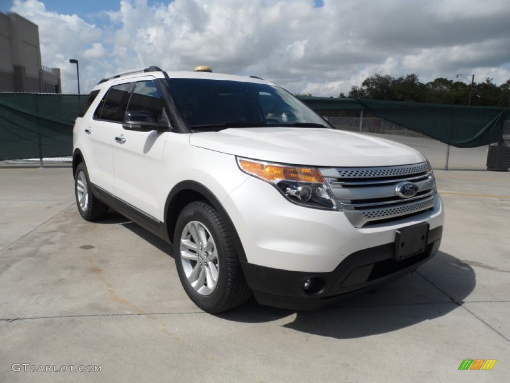 2012 Explorer XLT EcoBoost - White Platinum Tri-Coat / Charcoal Black photo #1