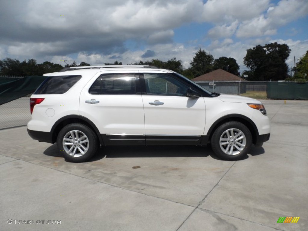 2012 Explorer XLT EcoBoost - White Platinum Tri-Coat / Charcoal Black photo #2