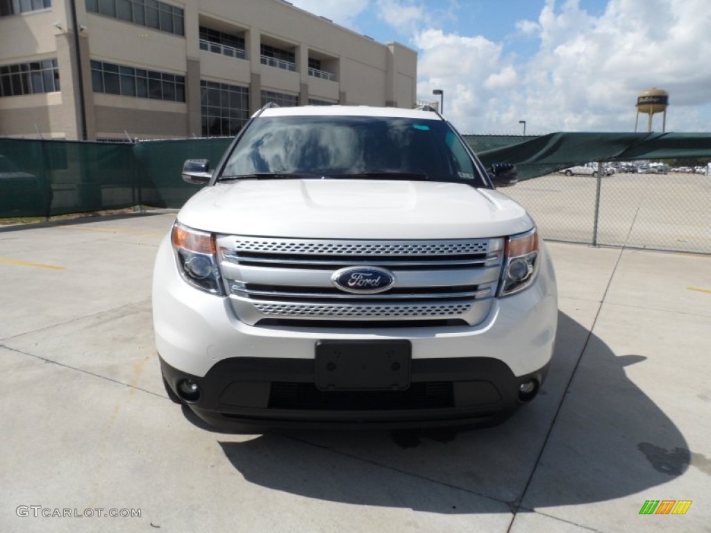 2012 Explorer XLT EcoBoost - White Platinum Tri-Coat / Charcoal Black photo #8