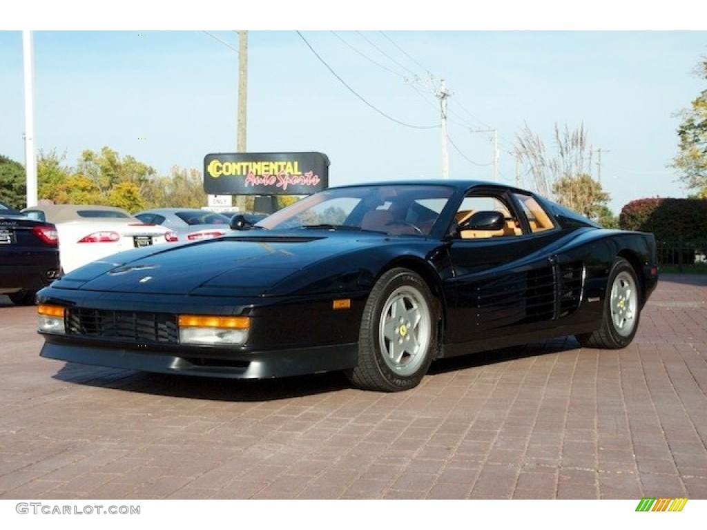 Black 1990 Ferrari Testarossa Standard Testarossa Model Exterior Photo #55061316