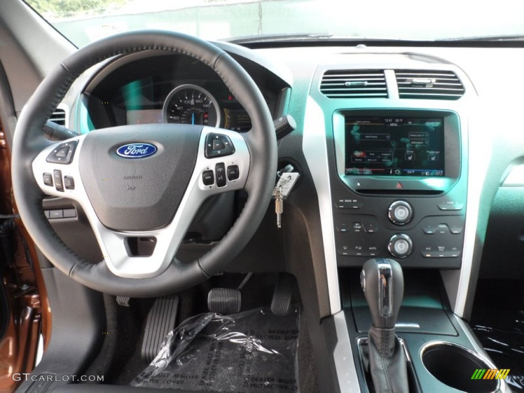 2012 Ford Explorer XLT Charcoal Black Dashboard Photo #55061415