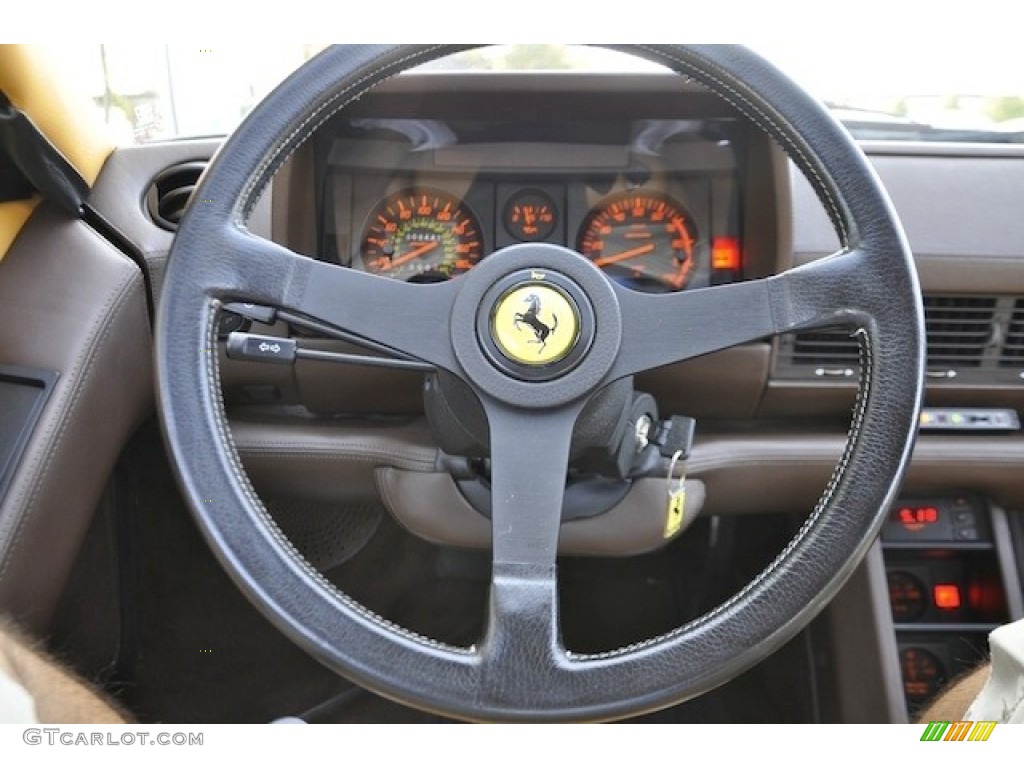 1990 Ferrari Testarossa Standard Testarossa Model Tan Steering Wheel Photo #55061466