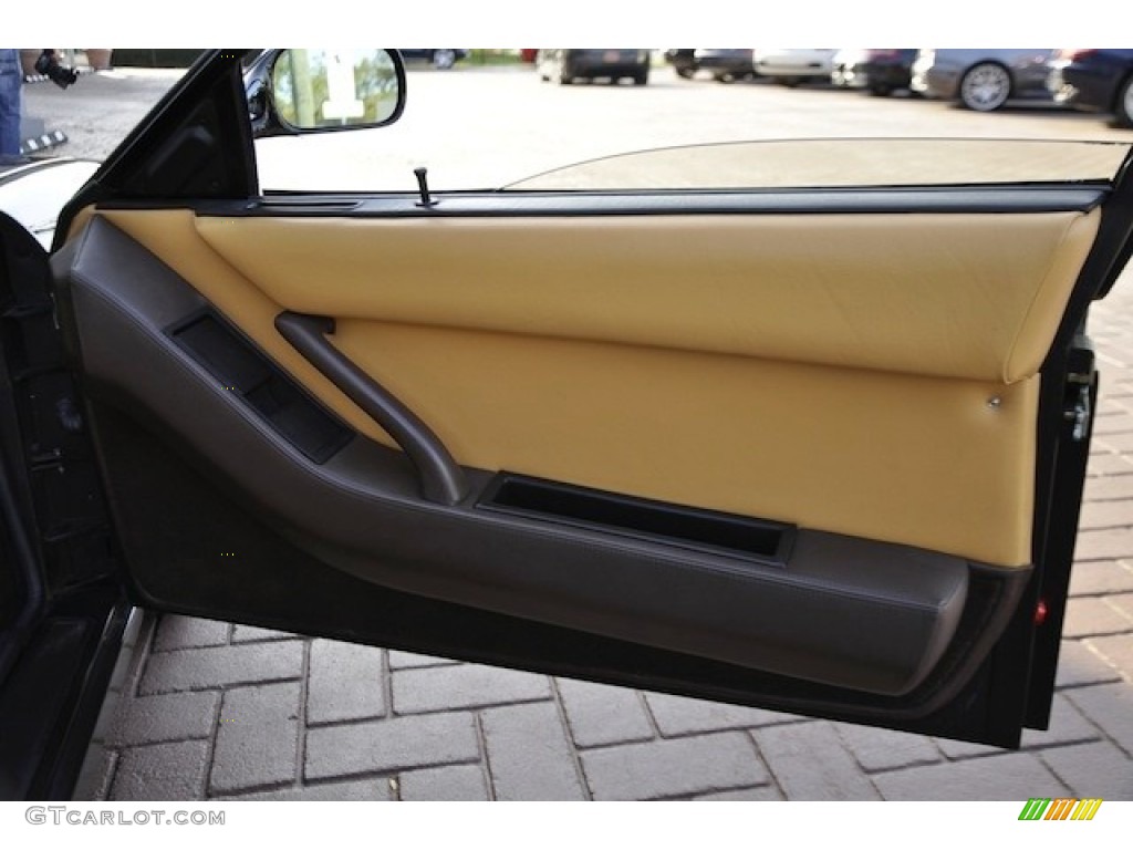1990 Ferrari Testarossa Standard Testarossa Model Tan Door Panel Photo #55061520