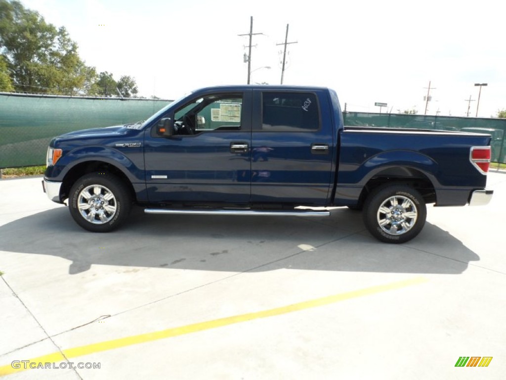 2011 F150 Texas Edition SuperCrew - Dark Blue Pearl Metallic / Steel Gray photo #6