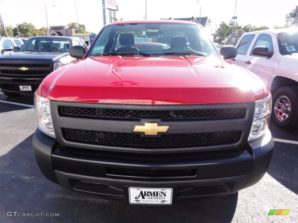 2012 Silverado 1500 Work Truck Regular Cab - Victory Red / Dark Titanium photo #3