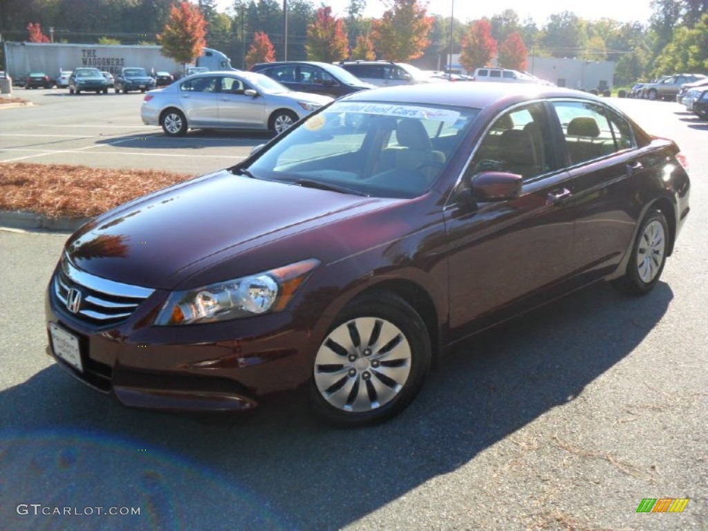 2011 Accord LX Sedan - Basque Red Pearl / Ivory photo #1