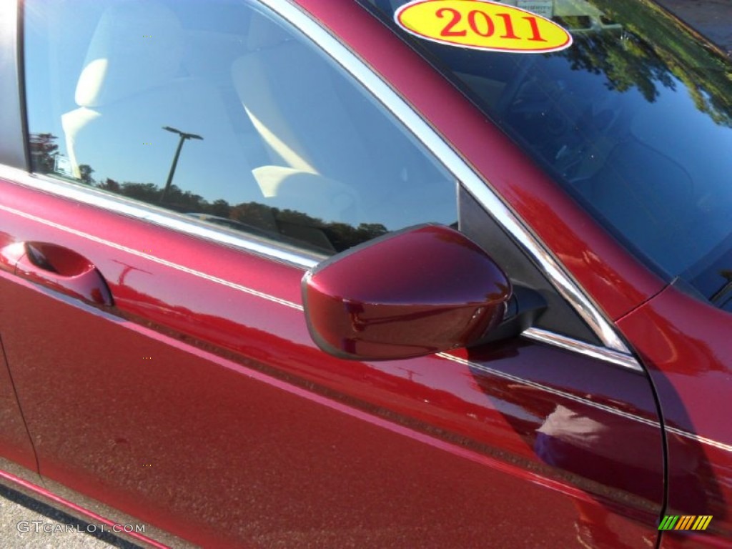 2011 Accord LX Sedan - Basque Red Pearl / Ivory photo #21