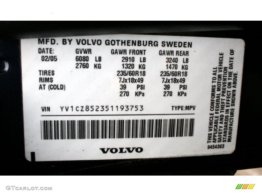 2005 XC90 V8 AWD - Magic Blue Metallic / Graphite photo #101