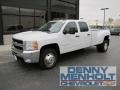 Summit White 2009 Chevrolet Silverado 3500HD LT Crew Cab 4x4 Dually