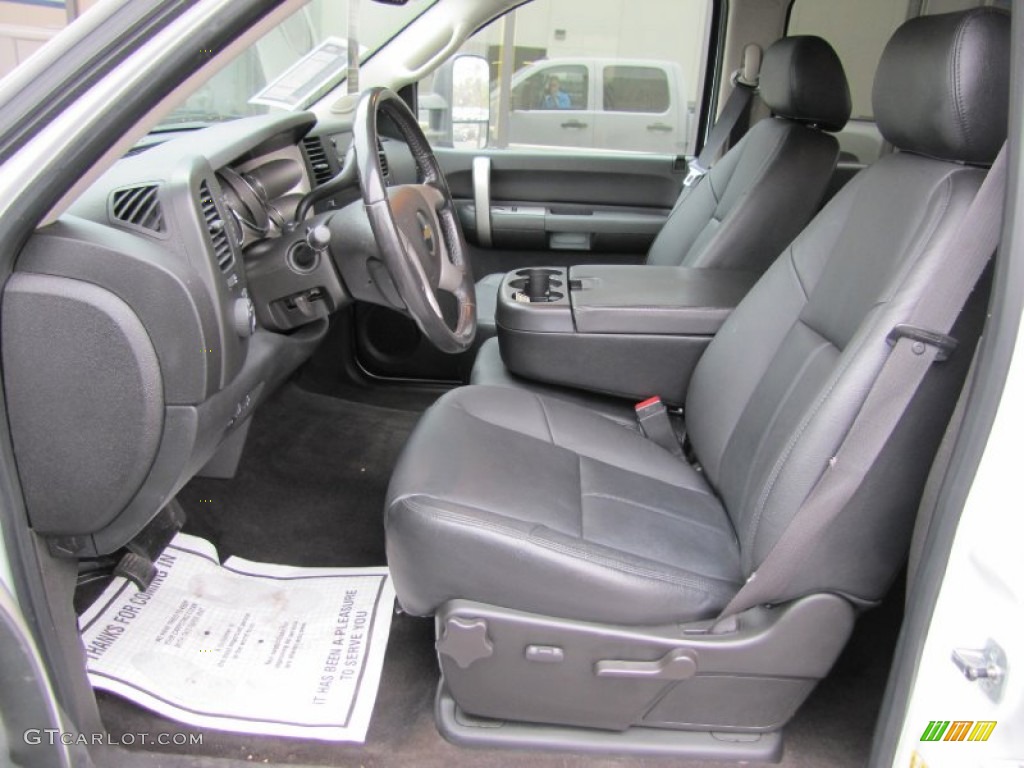 Ebony Interior 2009 Chevrolet Silverado 3500HD LT Crew Cab 4x4 Dually Photo #55066428