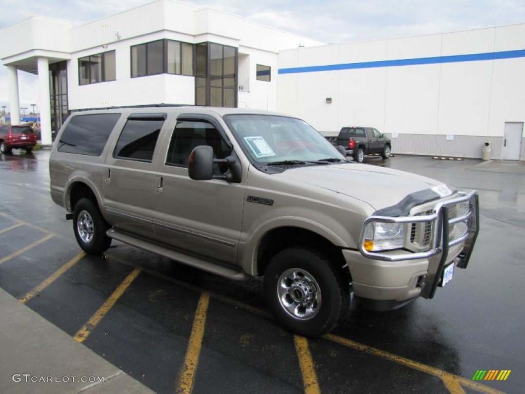 2004 Excursion Limited 4x4 - Pueblo Gold Metallic / Medium Parchment photo #36
