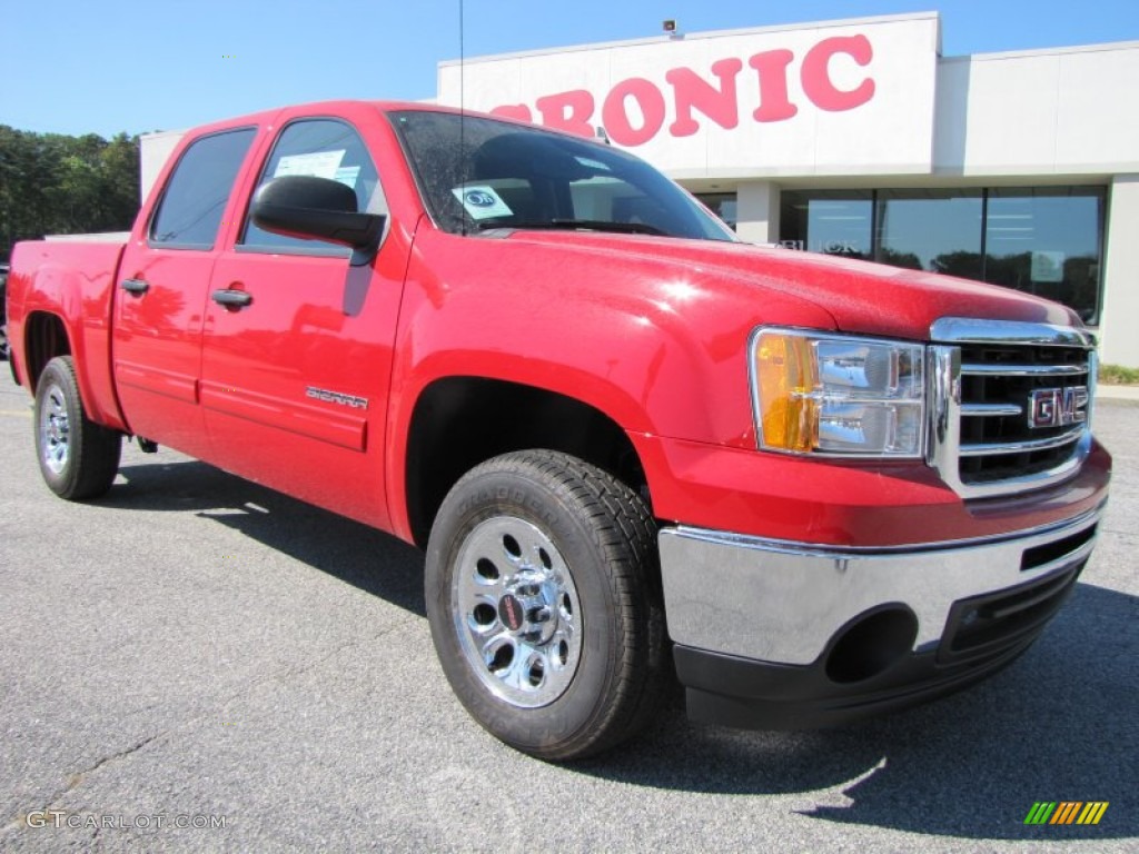 2012 Sierra 1500 SL Crew Cab - Fire Red / Dark Titanium photo #1