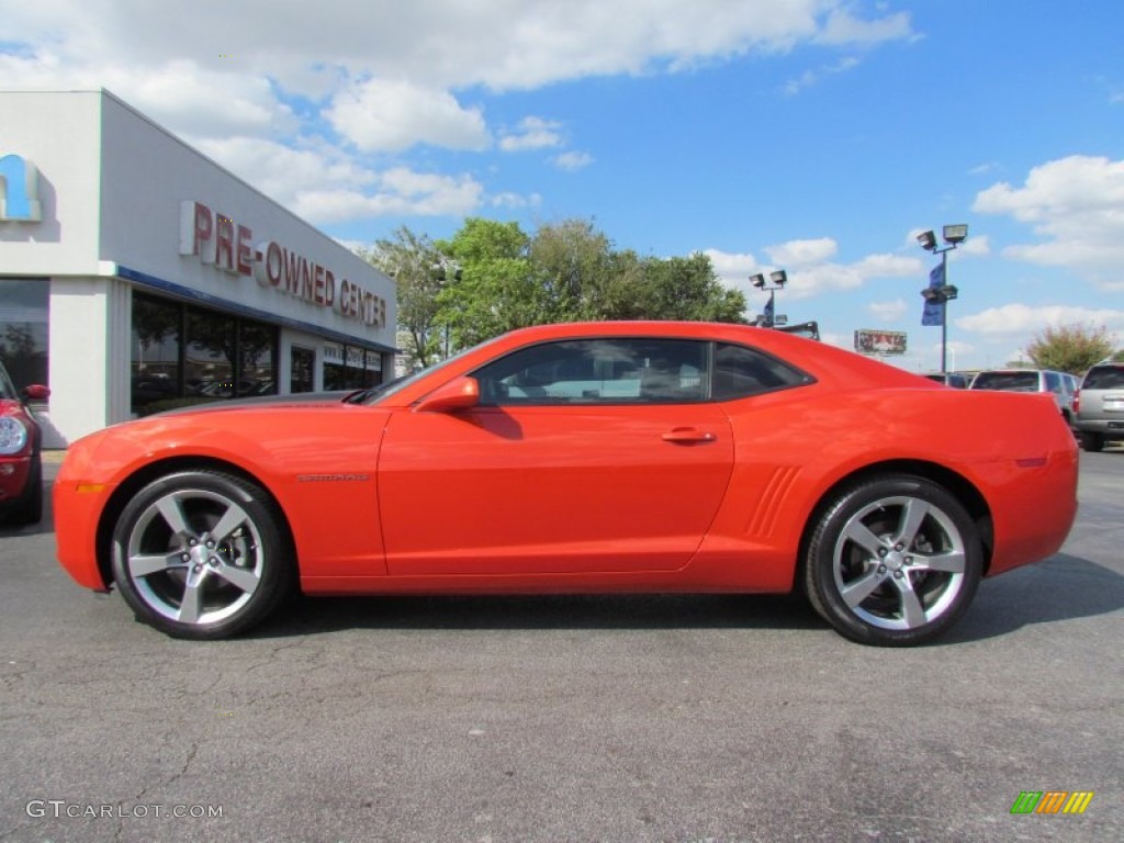 2010 Camaro LT/RS Coupe - Inferno Orange Metallic / Black photo #4