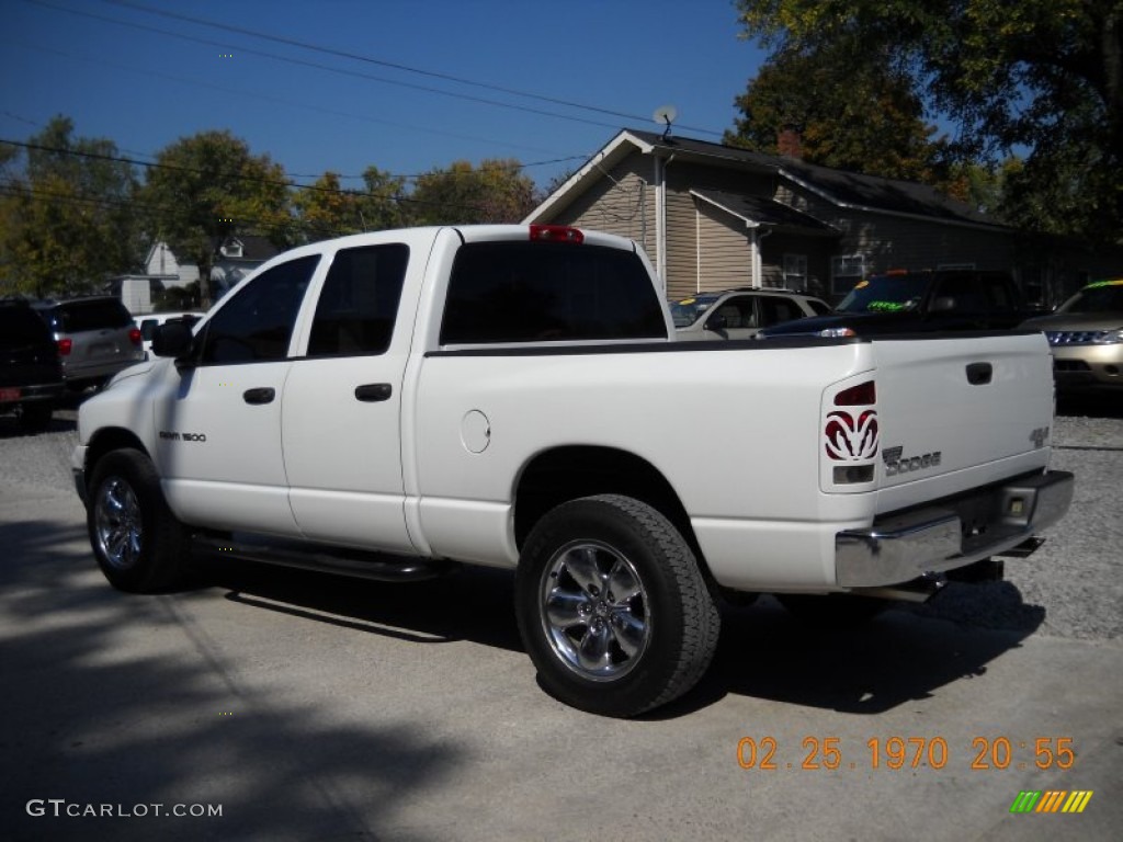 2003 Ram 1500 SLT Quad Cab 4x4 - Bright White / Dark Slate Gray photo #10