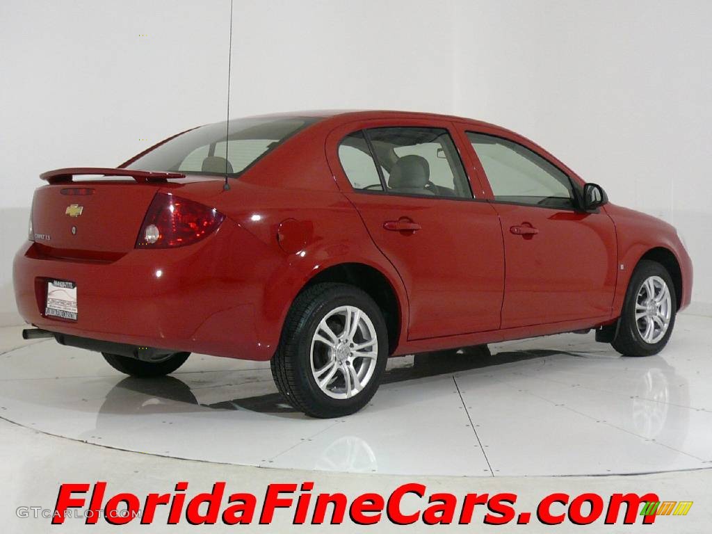 2007 Cobalt LS Sedan - Victory Red / Gray photo #2