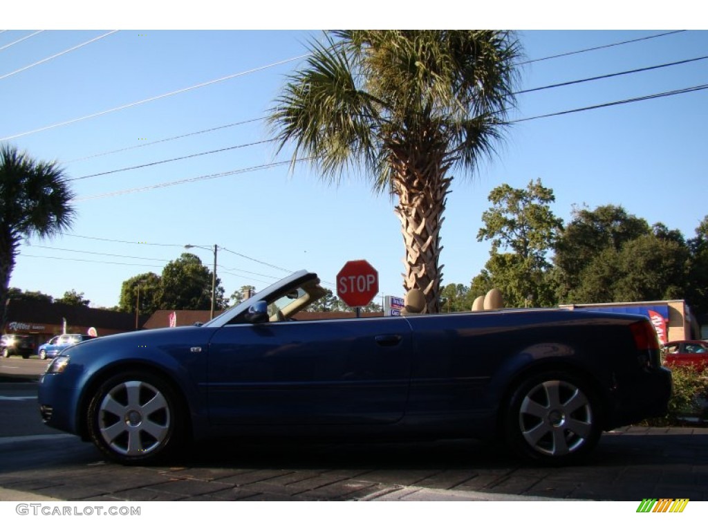 2006 A4 1.8T Cabriolet - Caribic Blue Pearl Effect / Beige photo #4
