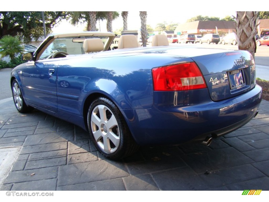 2006 A4 1.8T Cabriolet - Caribic Blue Pearl Effect / Beige photo #29