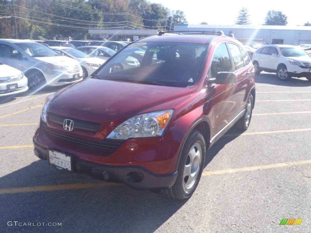 2009 CR-V LX 4WD - Tango Red Pearl / Gray photo #21