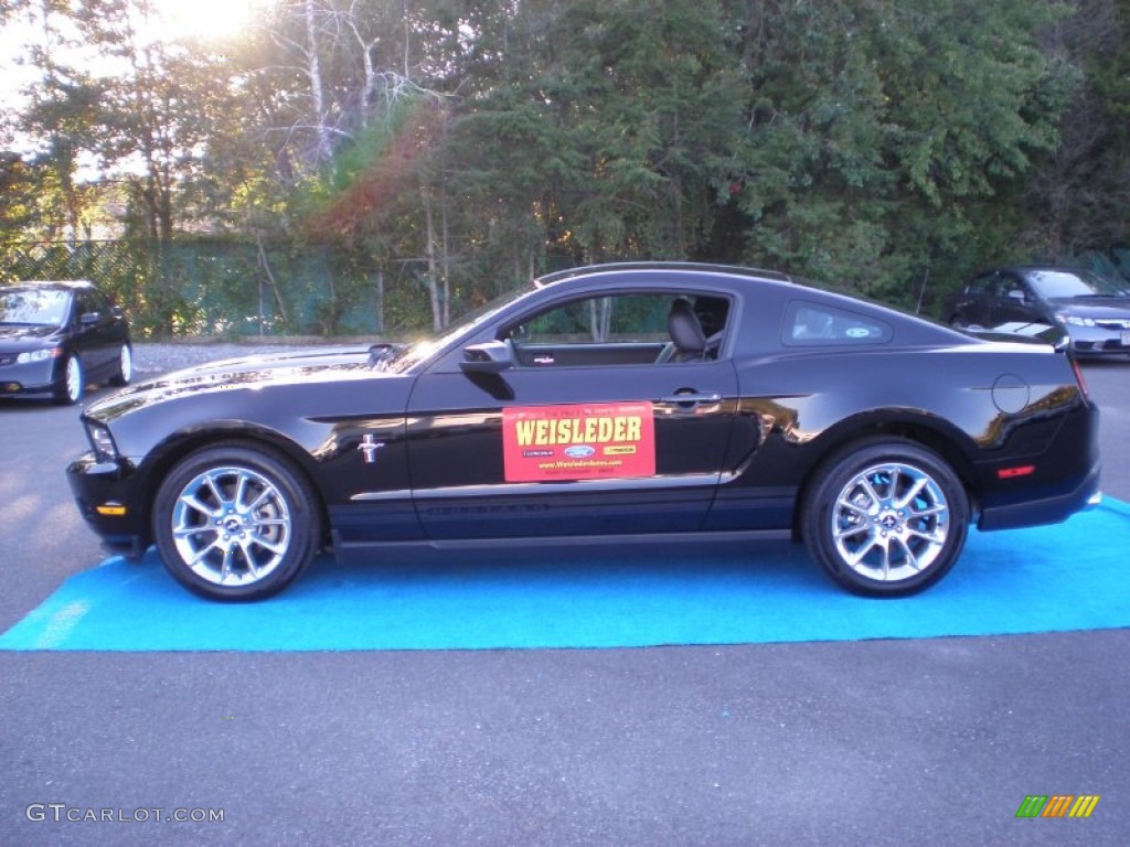 2011 Mustang V6 Premium Coupe - Ebony Black / Charcoal Black photo #9