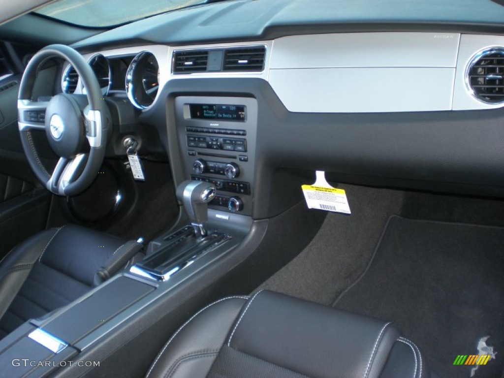 2011 Mustang V6 Premium Coupe - Ebony Black / Charcoal Black photo #22