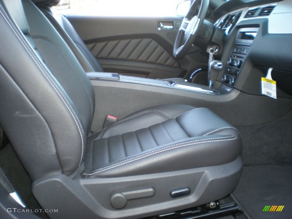 2011 Mustang V6 Premium Coupe - Ebony Black / Charcoal Black photo #24