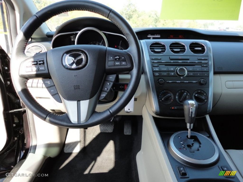 2010 CX-7 s Touring AWD - Black Cherry Mica / Sand photo #11