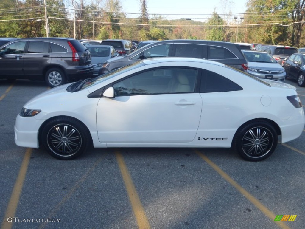 2007 Civic LX Coupe - Taffeta White / Ivory photo #22