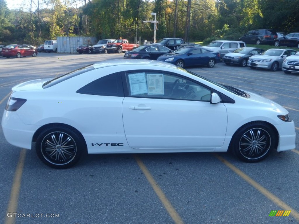 2007 Civic LX Coupe - Taffeta White / Ivory photo #25