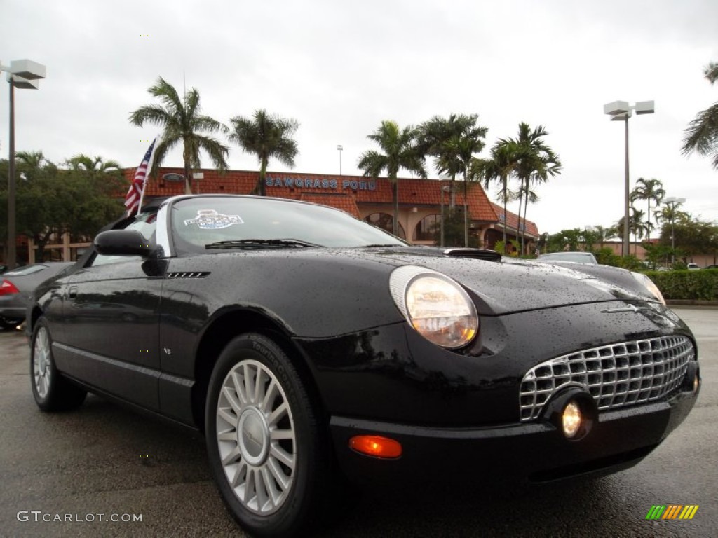 Evening Black 2003 Ford Thunderbird Premium Roadster Exterior Photo #55073980