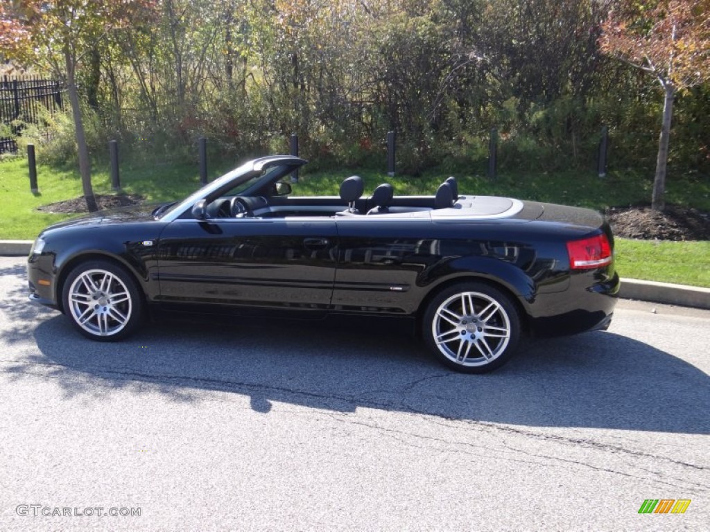 Brilliant Black 2009 Audi A4 2.0T quattro Cabriolet Exterior Photo #55074109