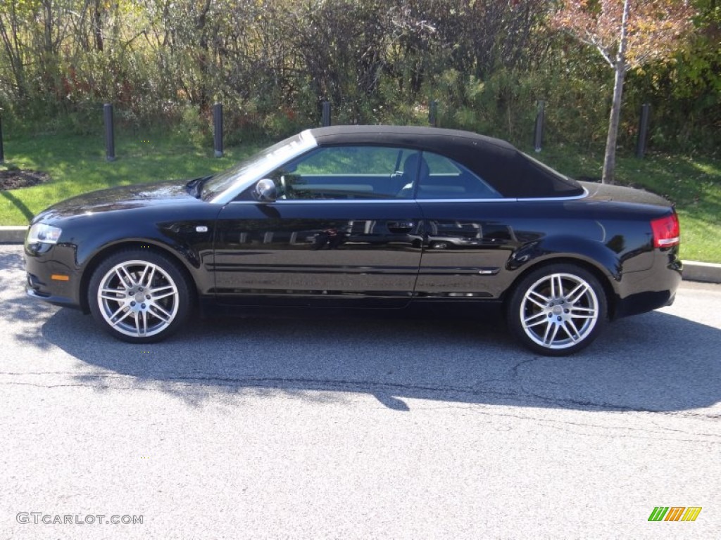 Brilliant Black 2009 Audi A4 2.0T quattro Cabriolet Exterior Photo #55074118