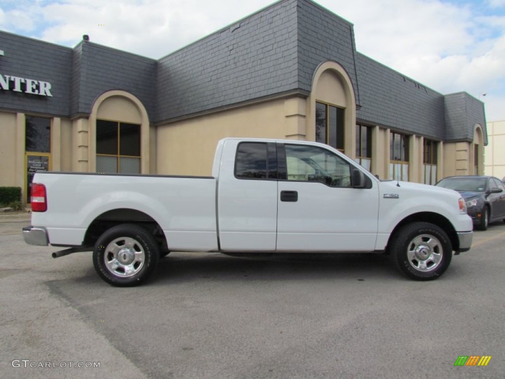 2004 F150 XLT SuperCab - Oxford White / Tan photo #4