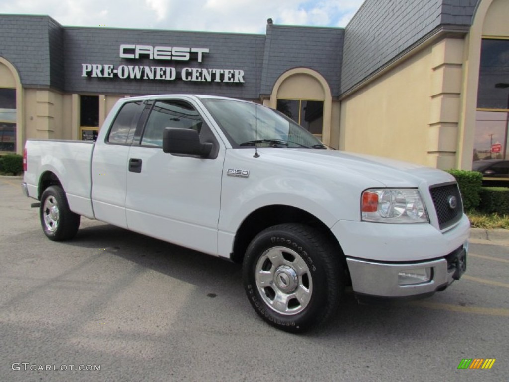2004 F150 XLT SuperCab - Oxford White / Tan photo #5