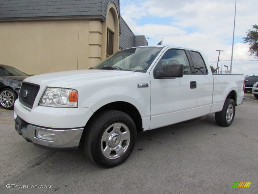 2004 F150 XLT SuperCab - Oxford White / Tan photo #7