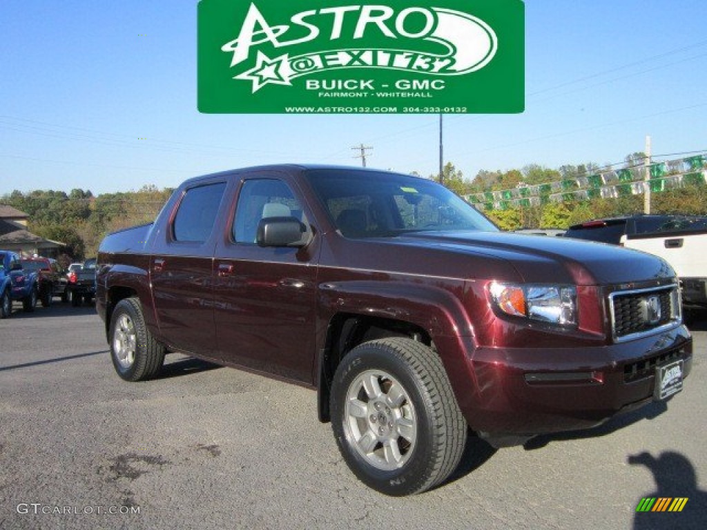 2008 Ridgeline RTX - Dark Cherry Pearl / Gray photo #1