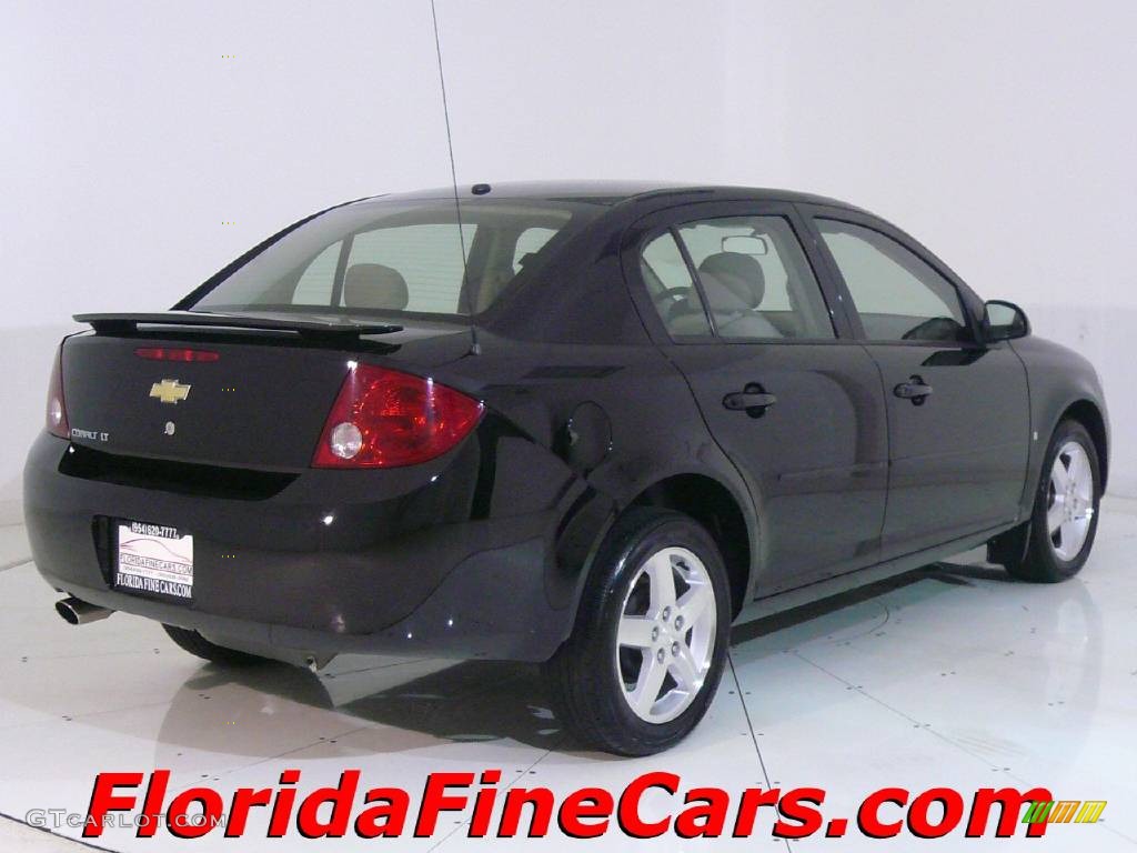 2007 Cobalt LT Sedan - Black / Gray photo #2