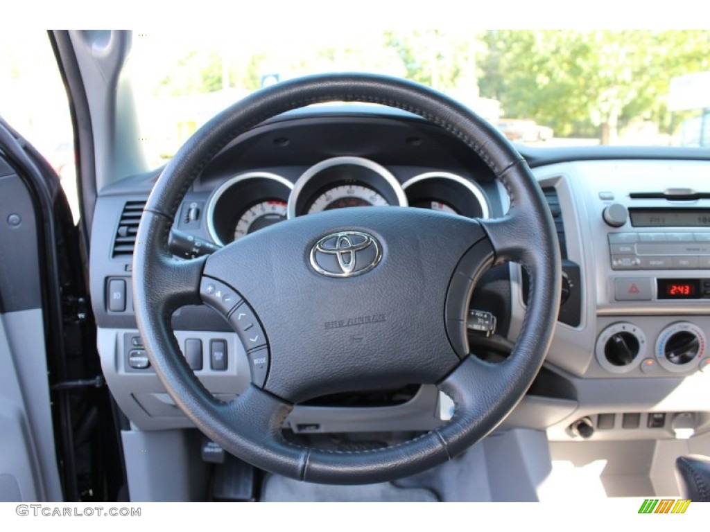2011 Toyota Tacoma V6 TRD Sport Double Cab 4x4 Graphite Gray Steering Wheel Photo #55079581