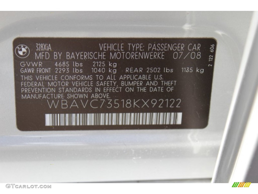 2008 3 Series 328xi Sedan - Titanium Silver Metallic / Black photo #33