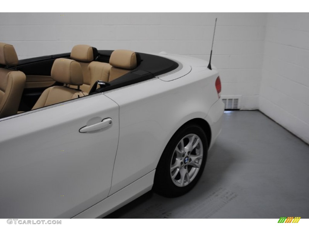 2009 1 Series 128i Convertible - Alpine White / Savanna Beige/Black Boston Leather photo #8