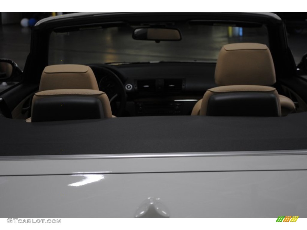 2009 1 Series 128i Convertible - Alpine White / Savanna Beige/Black Boston Leather photo #13