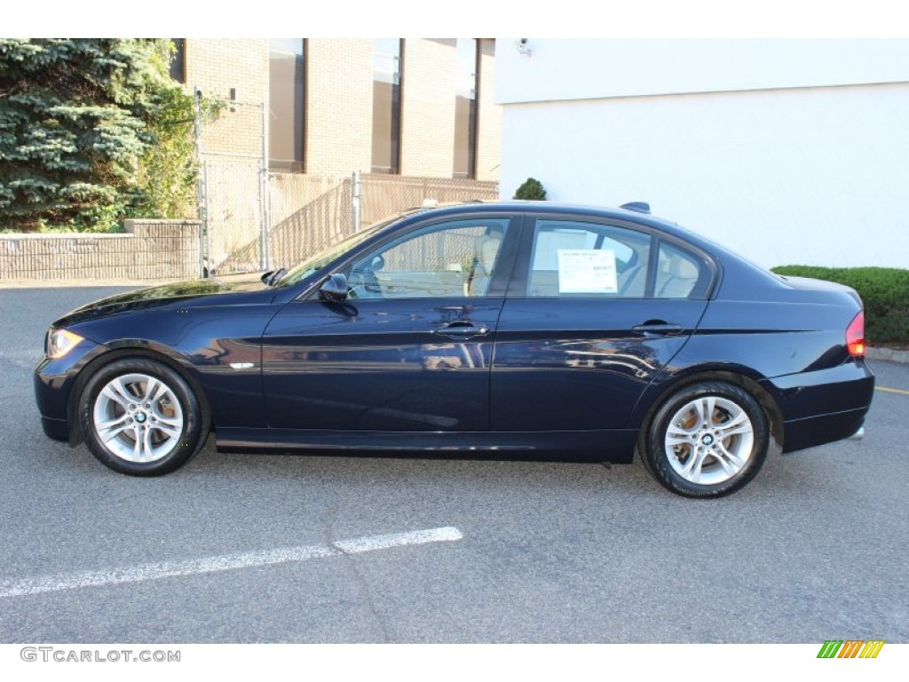 2008 3 Series 328i Sedan - Monaco Blue Metallic / Beige photo #8