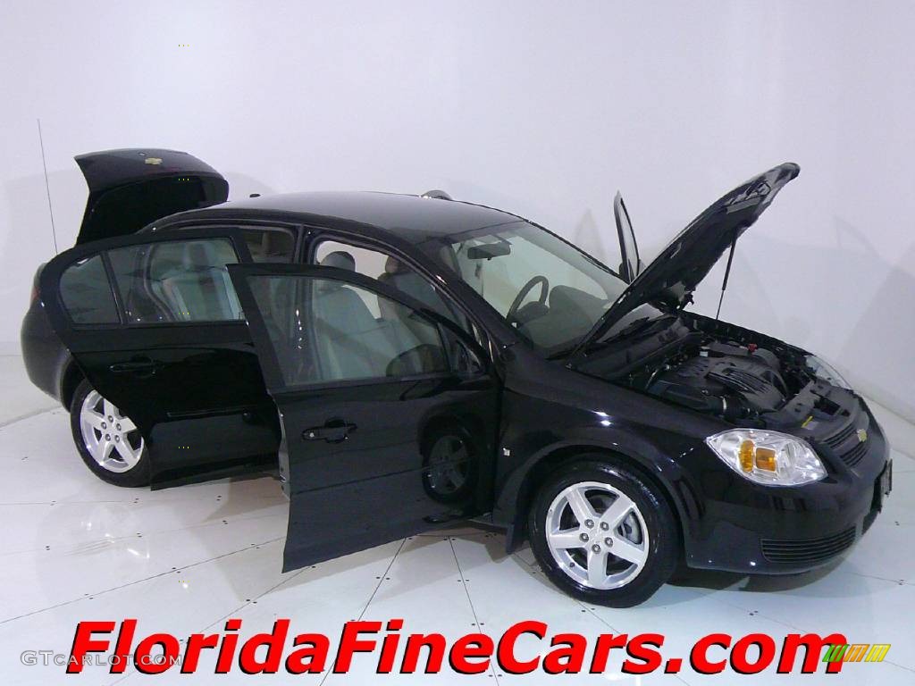 2007 Cobalt LT Sedan - Black / Gray photo #7