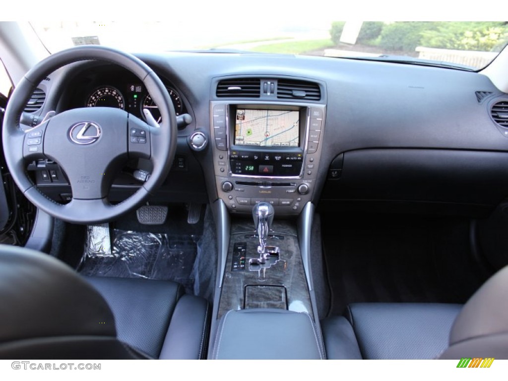 2010 Lexus IS 350C Convertible Black Dashboard Photo #55082248