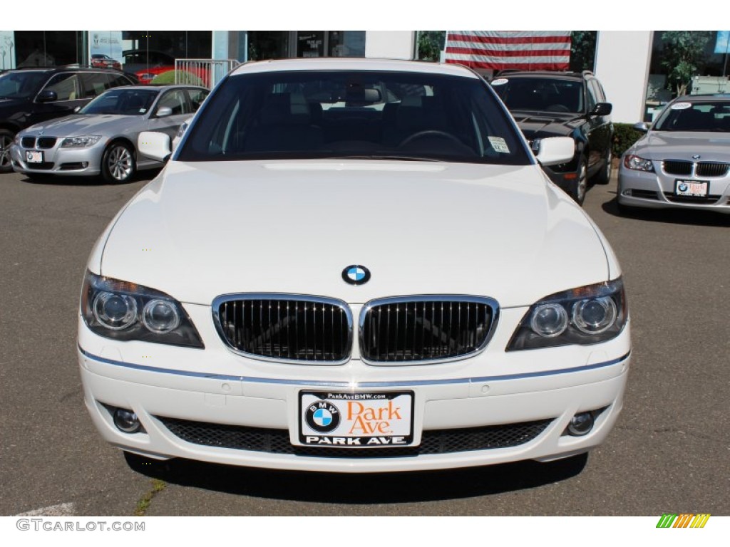 2008 7 Series 750Li Sedan - Alpine White / Lava Blue photo #2