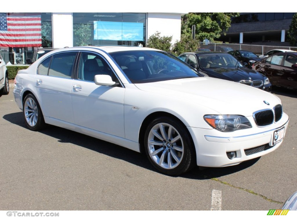 2008 7 Series 750Li Sedan - Alpine White / Lava Blue photo #3