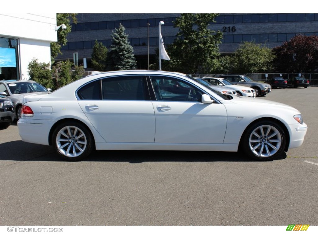 2008 7 Series 750Li Sedan - Alpine White / Lava Blue photo #4