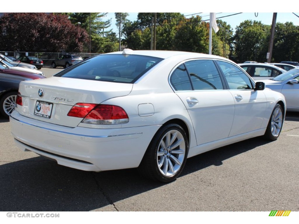 2008 7 Series 750Li Sedan - Alpine White / Lava Blue photo #5